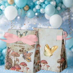 Butterfly Mushroom Woodland Nature Baby Shower Favor Boxes