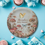 Butterfly Mushroom Woodland Nature Baby Shower Paper Plates<br><div class="desc">Introducing our Butterfly Mushroom Woodland Nature Baby Shower Paper Plates! Elevate your woodland-themed baby shower with our Butterfly Mushroom Woodland Nature Baby Shower Paper Plates. These charming plates feature a delightful design inspired by the enchanting forest, adorned with delicate butterflies, whimsical mushrooms, and lush greenery. Perfect for serving up delicious...</div>