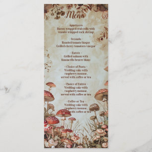 Butterfly Mushroom Woodland Nature Menu