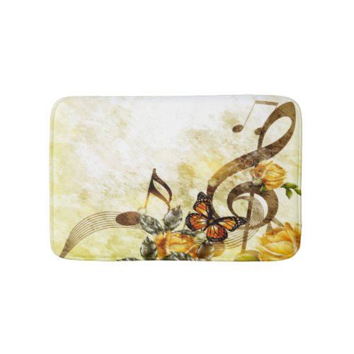 Butterfly Music Notes Bath Mats