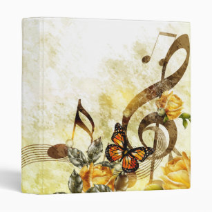 Butterfly Music Notes Binder