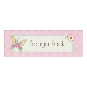 Butterfly Name Tag
