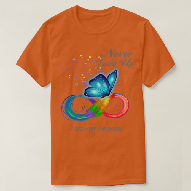 Butterfly Narcolepsy Awareness T-Shirt (Design Front)