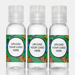 Butterfly Nature Business Logo Name Message Hand Sanitizer