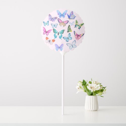Butterfly nature spring pink  balloon