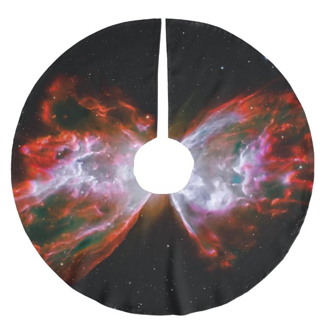Butterfly Nebula astronomy picture Brushed Polyester Tree Skirt (Front)