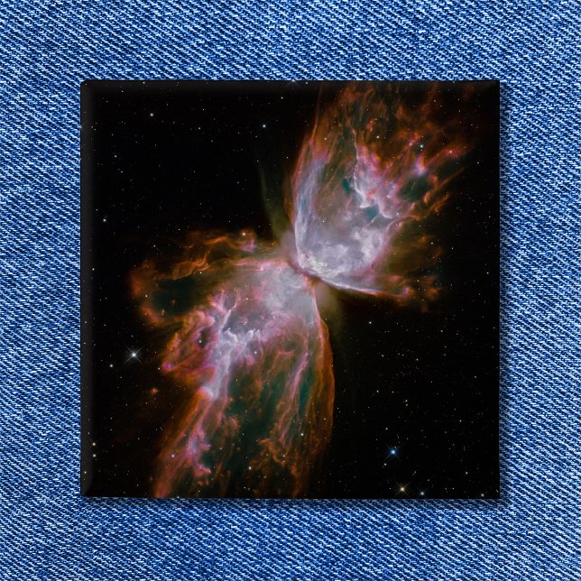 Butterfly Nebula Celestial Space Photo Pinback Button (Butterfly Nebula Button)