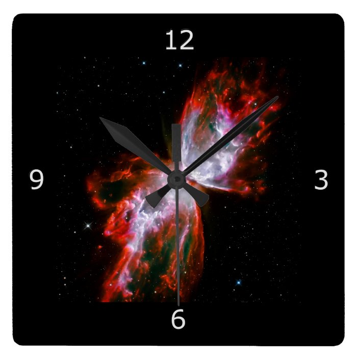 Butterfly Nebula in Scorpius Constellation Wall Clocks