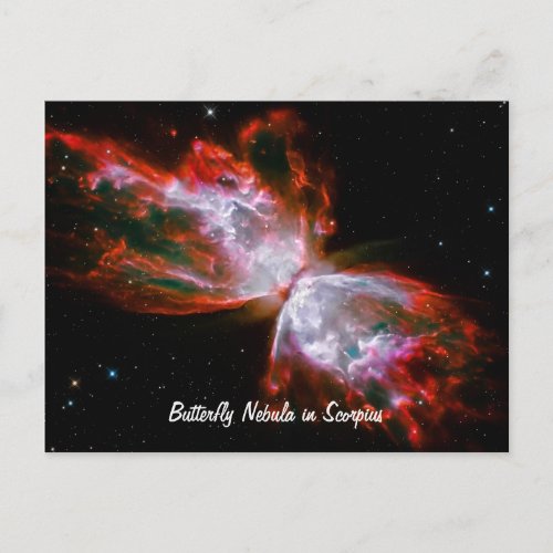 Butterfly Nebula in Scorpius Constellation Postcard
