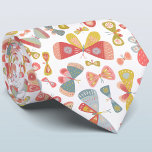 Butterfly Neck Tie<br><div class="desc">Butterfly pattern in soft green, pink, blue and yellow. Original art by Nic Squirrell.</div>