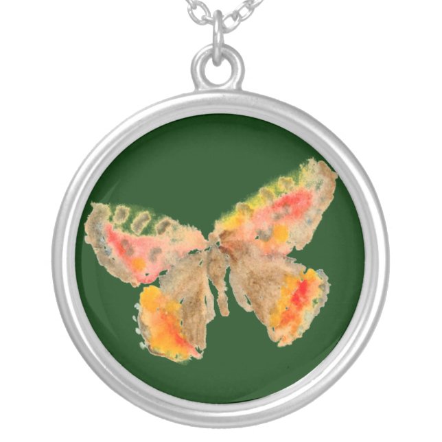 Butterfly Necklace - Orange (Front)