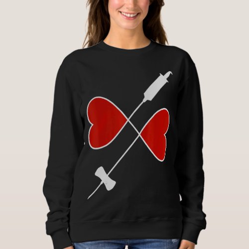 Butterfly Needle Infinity Love Phlebotomist Appare Sweatshirt