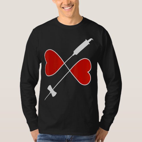 Butterfly Needle Infinity Love Phlebotomist Appare T_Shirt