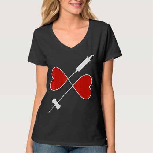 Butterfly Needle Infinity Love Phlebotomist Appare T_Shirt