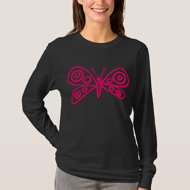 Butterfly - Neon Red T-Shirt (Front)