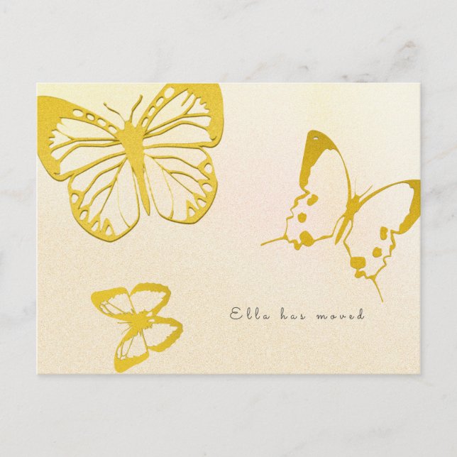 Butterfly New Address For Her Custom Postcard (Front)