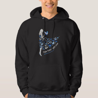 Butterfly Nice Hope Faith Fight Love Diabetes Awar Hoodie