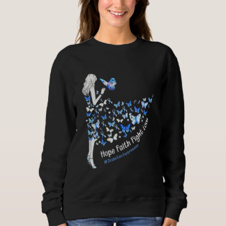 Butterfly Nice Hope Faith Fight Love Diabetes Awar Sweatshirt