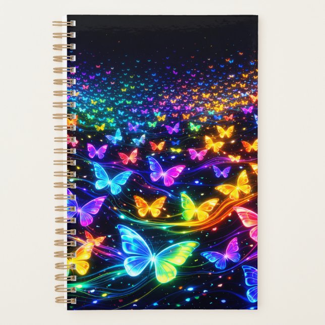 Butterfly notepad neon planner (Front)