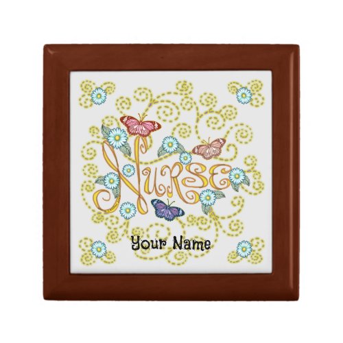 Butterfly Nurse custom name gift box