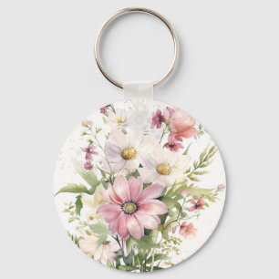 Butterfly Nursery Wall Art Keychain