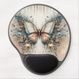Butterfly of Books Gel Mousepad – Desk Accessory