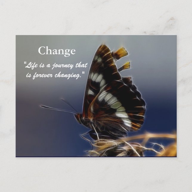 Butterfly of Change Motivational Postcards (Front)