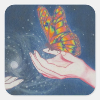 Butterfly of Friendship Square Sticker