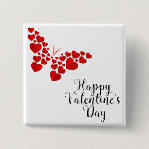 Butterfly of hearts button
