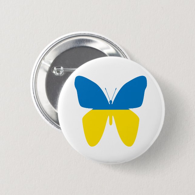 Butterfly of Ukraine Button (Front & Back)