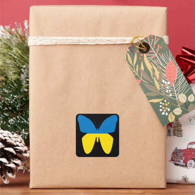 Butterfly of Ukraine Square Sticker (Holiday)