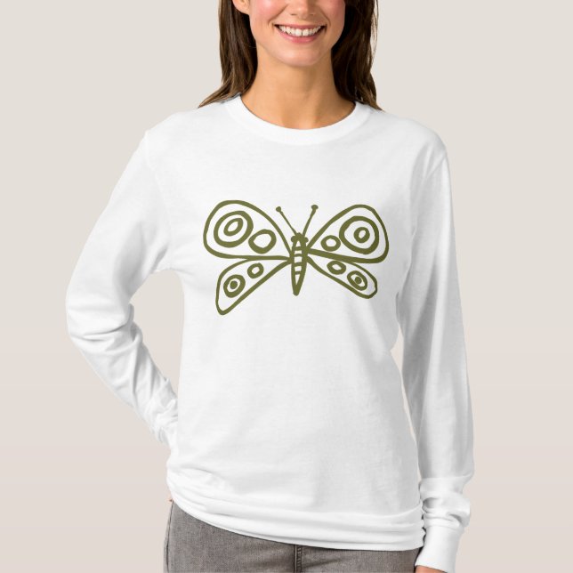 Butterfly - Olive Drab T-Shirt (Front)