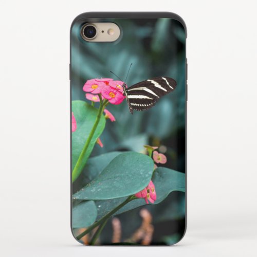 Butterfly on a flower iPhone 87 slider case