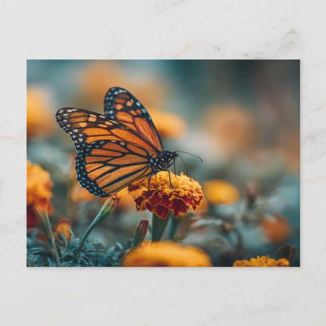 Butterfly on a Marigold Postcard (Front)