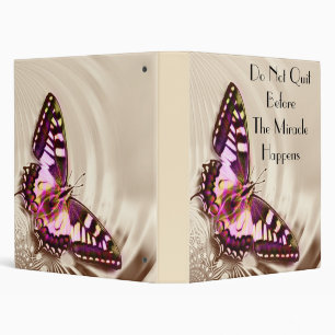 Butterfly on a satin background 3 ring binder