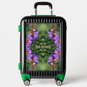 Butterfly On Aster Flower Abstract Personalized Luggage
