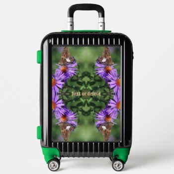 Butterfly On Aster Flower Abstract Personalized Luggage by SmilinEyesTreasures at Zazzle