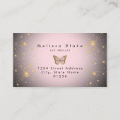 butterfly on black business card (Back)
