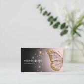 butterfly on black business card (Standing Front)