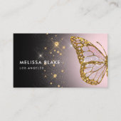 butterfly on black business card (Front)