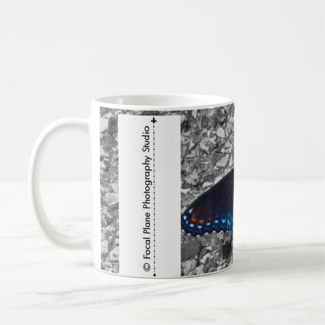 Butterfly on Concrete Coffee Mug (Left)