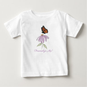 Butterfly on Cone Flower Baby Fine Jersey T-Shirt