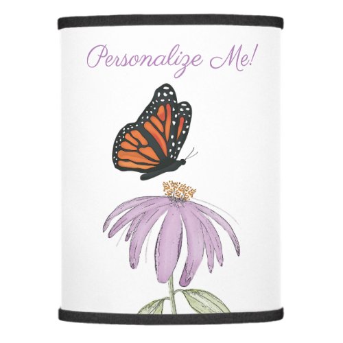 Butterfly on Cone Flower Lamp Shade Only