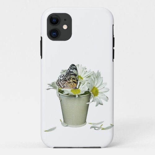 butterfly on daisies iPhone 11 case