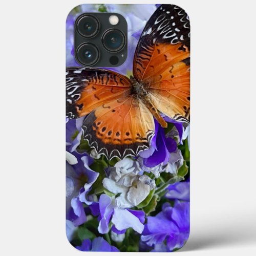 Butterfly on fairy primroses iPhone 13 pro max case