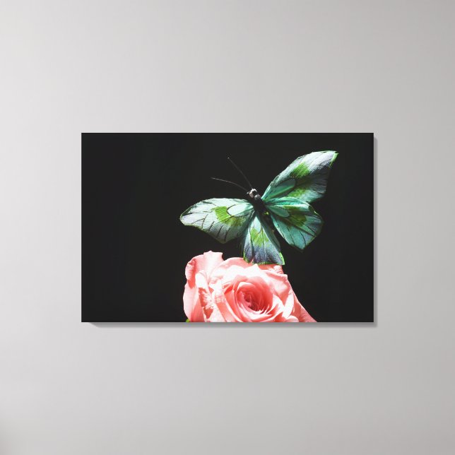 Butterfly on flower 2 canvas print (Front)