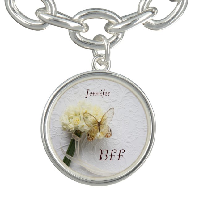 Butterfly on flower bouquet bracelet (Design)