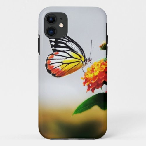 Butterfly on Flower iPhone Case