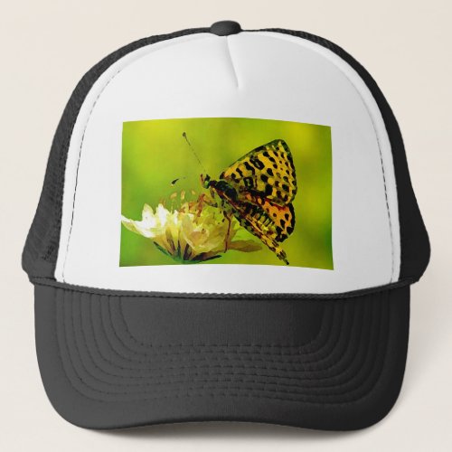 Butterfly on Flower Trucker Hat