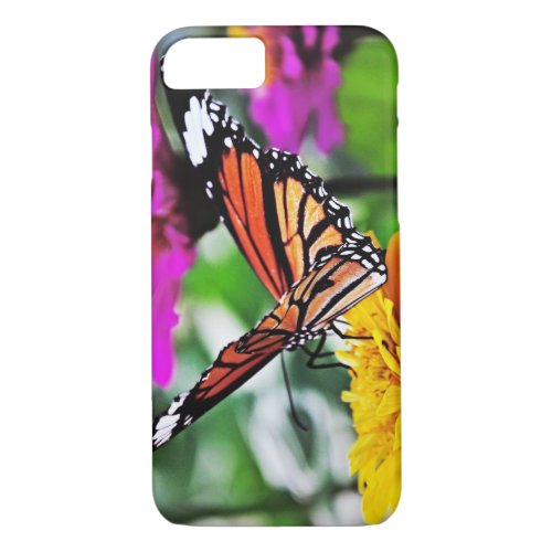 Butterfly on Flowers 2 iPhone 87 Case